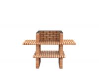 Ref. 261 - 150 cm x 57 cm x 115 cm, CxLxA | Grelhador 60 cm x 40 cm, CxL | 315 kg